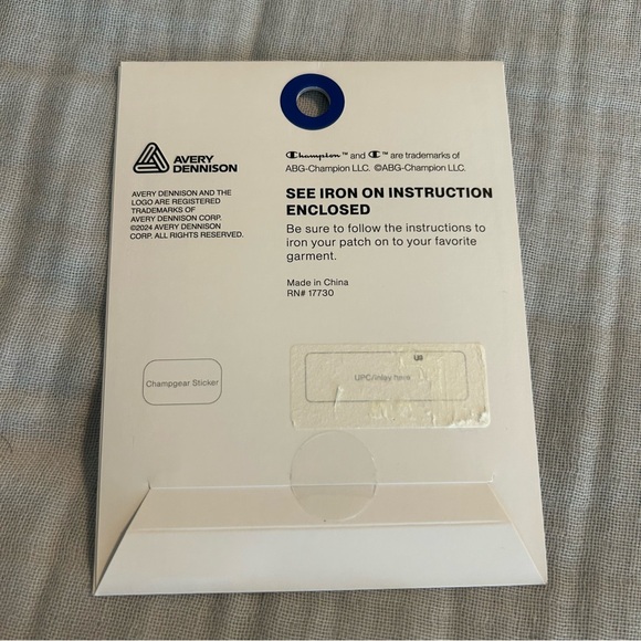 NEW Champion Iron-On Patch with Blue Accent - Picture 2 of 2